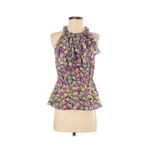 Odille Peplum Top Size 12 - 100% Silk
